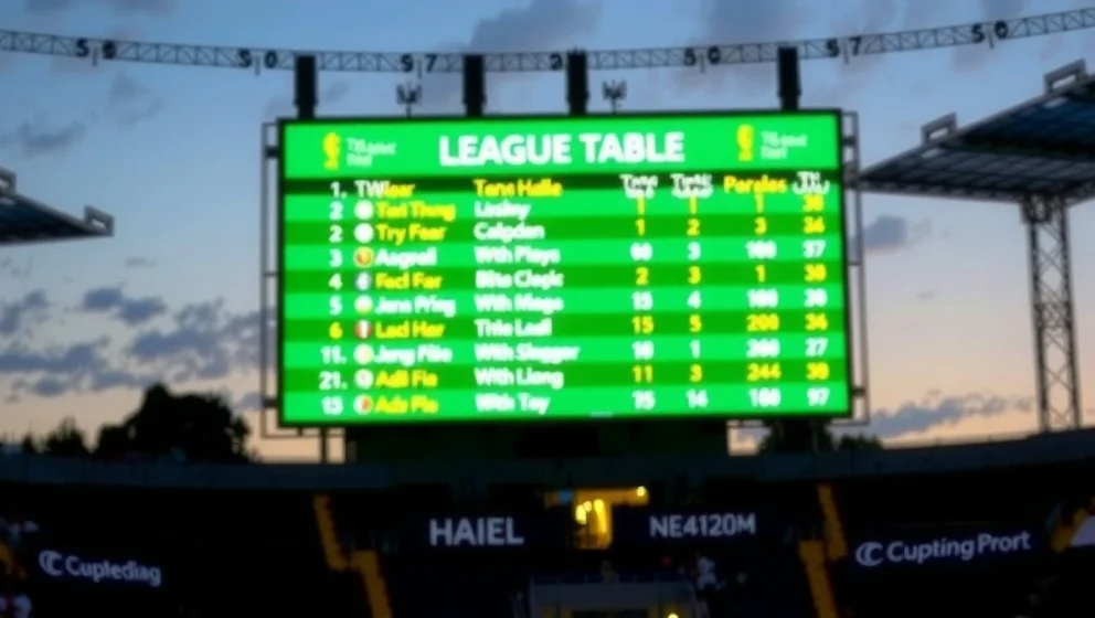 Poängställning i Real Valladolid