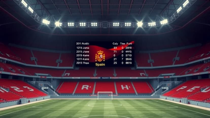Poängställningen i Spaniens herrlandslag i fotboll